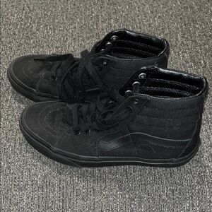 Black High Rise Vans